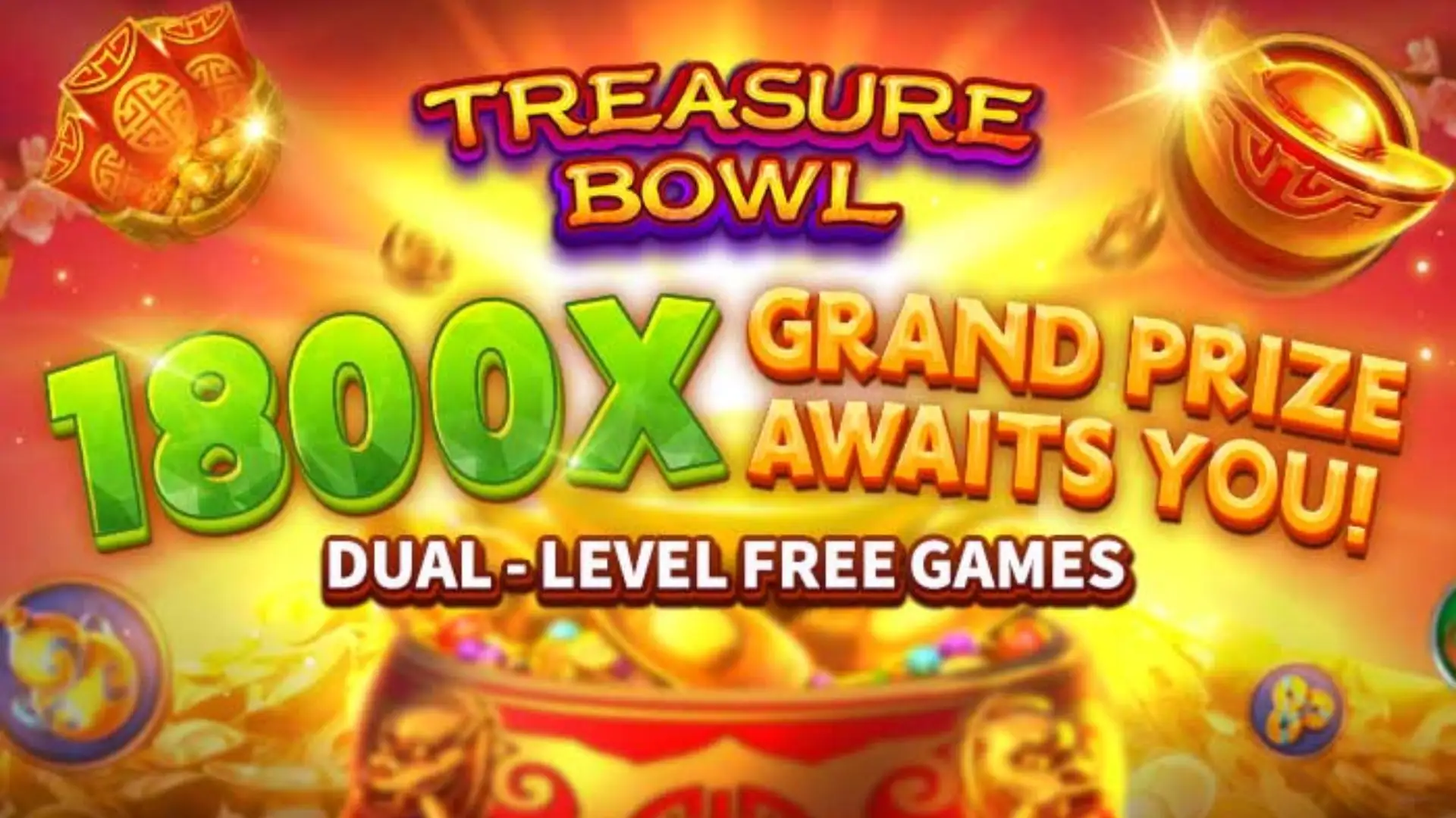 Multiplicadores Treasure Bowl ababkf - 7777x Máximo com Tigela Dourada